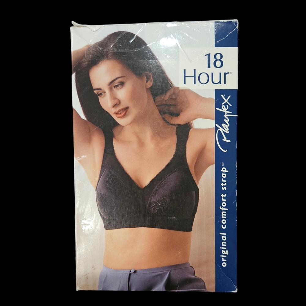 NWT Playtex 18 Hr. Ultimate Shoulder Comfort Wireless Full Coverage Bra, 42B Blk